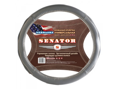 Оплетка "SENATOR" кожаная Nebraska Серый М от AZARD Оплетка "SENATOR" кожаная Nebraska Серый М