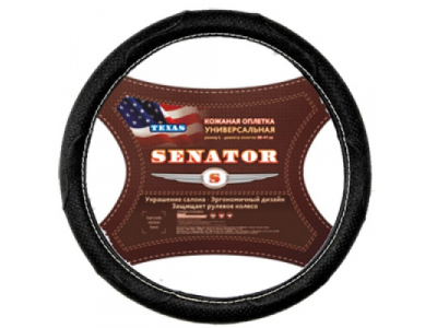 Оплетка "SENATOR" кожаная Texas Черный М от AZARD Оплетка "SENATOR" кожаная Texas Черный М