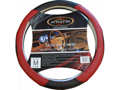 Оплетка д/руля AL-037 (красн.) L