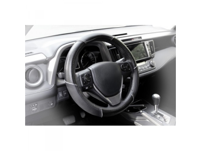 Оплетка, иск. кожа, черная/принт, 40 см / L от KRAFT Оплетка, иск. кожа, черная/принт, 40 см / L