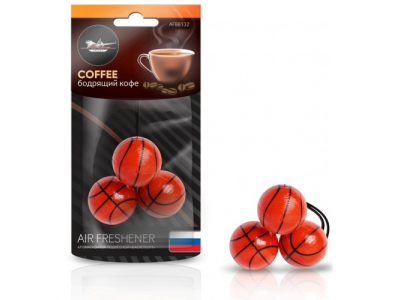 Ароматизатор подвесной Баскетбол бодрящий кофе от Airline Ароматизатор подвесной Баскетбол бодрящий кофе