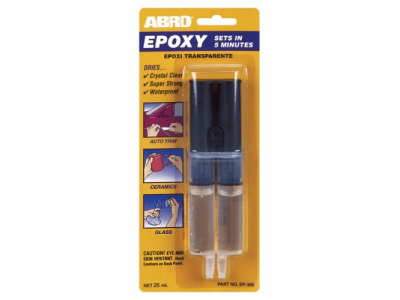 Клей эпоксидный прозрачный в шприце, 25 мл