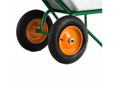 Тачка садово-строительная, двухколесная, усиленная, грузоподъемность 320 кг, объем 100 л Сибртех