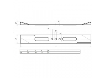 Нож для газонокосилки KRONWERK EGC-1000, 320х45х2,5мм// KRONWERK от KRONWERK Нож для газонокосилки KRONWERK EGC-1000, 320х45х2,5мм// KRONWERK