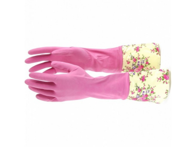 Перчатки хозяйственные, латексные с манжетой, L Elfe