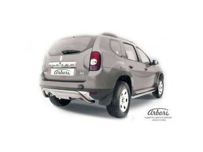 Защита заднего бампера Arbori d57 "скоба" RENAULT DUSTER 2010-