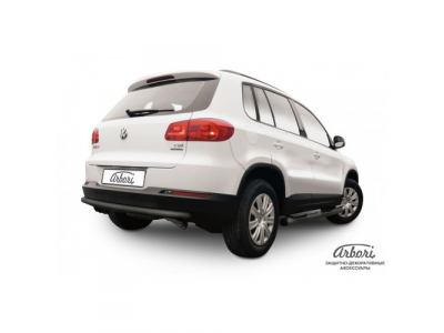 Защита заднего бампера Arbori d57 радиусная черная VOLKSWAGEN TIGUAN 2011- от ARBORI Защита заднего бампера Arbori d57 радиусная черная VOLKSWAGEN TIGUAN 2011-