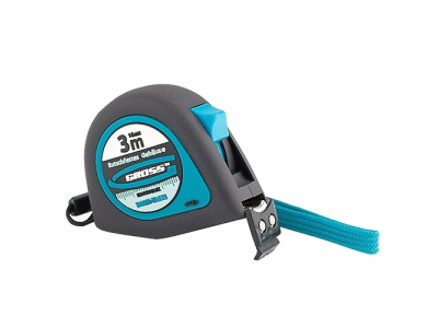Рулетка "Ergonomisch", 3 м x 16 мм, магнитный обрезиненный зацеп// GROSS