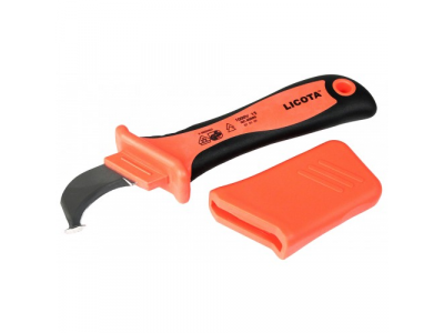 Нож электрика для снятия изоляции VDE 1000В, с пяткой от LICOTA Нож электрика для снятия изоляции VDE 1000В, с пяткой