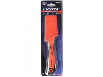 Нож электрика для снятия изоляции VDE 1000В, с пяткой от LICOTA Нож электрика для снятия изоляции VDE 1000В, с пяткой