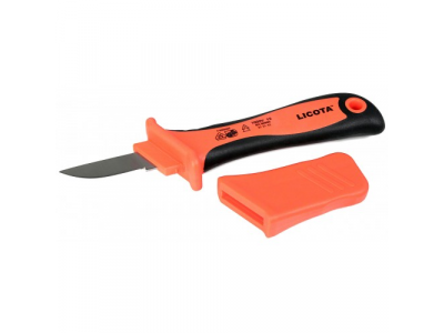 Нож электрика для снятия изоляции VDE 1000В, с прямым лезвием