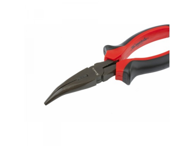 Длинногубцы Black Nickel, 180 мм, изогнутые, двухкомпонентные рукоятки// MATRIX