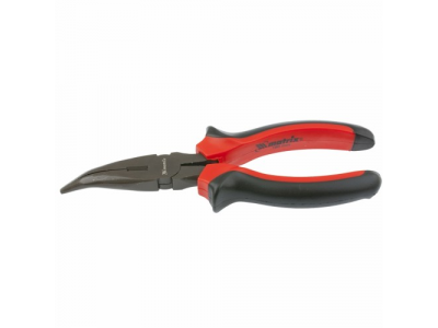 Длинногубцы Black Nickel, 200 мм, изогнутые, двухкомпонентные рукоятки// MATRIX