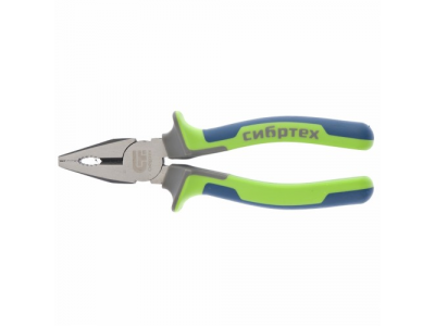 Плоскогубцы комбинированные, 180 мм, фосфатирование, трехкомпонентные рукоятки СИБРТЕХ от СИБРТЕХ Плоскогубцы комбинированные, 180 мм, фосфатирование, трехкомпонентные рукоятки СИБРТЕХ