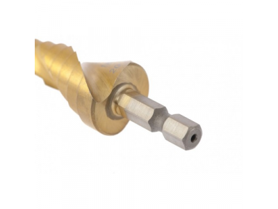 Сверло ступенчатое, 4-6-8-10-12-14-16-18-20 мм, HSS, спиральный Профиль, шестигранный хвостовик Matrix