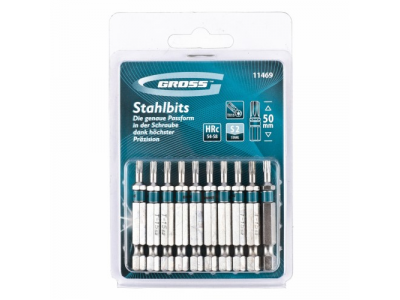 Набор бит TORX 15х50, сталь S2, 10 шт //GROSS от GROSS Набор бит TORX 15х50, сталь S2, 10 шт //GROSS