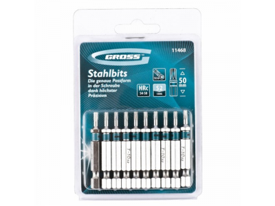 Набор бит TORX 10х50, сталь S2, 10 шт //GROSS от GROSS Набор бит TORX 10х50, сталь S2, 10 шт //GROSS