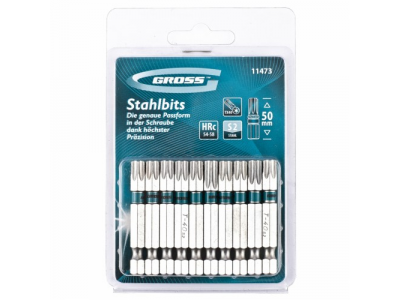 Набор бит TORX 40х50, сталь S2, 10 шт //GROSS от GROSS Набор бит TORX 40х50, сталь S2, 10 шт //GROSS