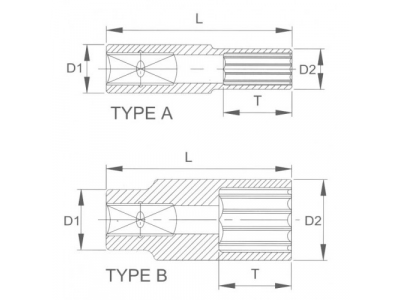 Головка торцевая глубокая 12гр. 1/2" 8 мм