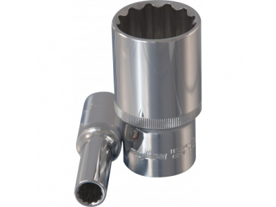 Головка торцевая 12 гранная глубокая 1/2"DR 11мм., Ombra 112211