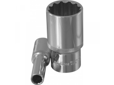 Головка торцевая 12 гранная глубокая 1/2"DR 16мм., Ombra 112216