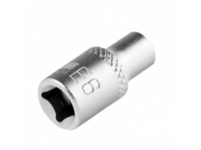 Головка торцевая 1/4, Е6, CrV Stels