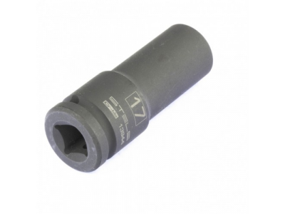 Головка ударная удлиненная шестигранная, 17 мм, 1/2, CrMo Stels
