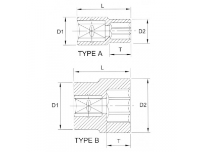 Головка торцевая 12гр. 3/8" 21мм