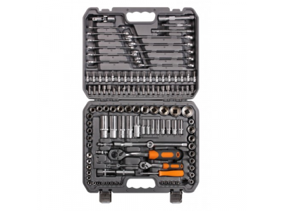 Набор инструментов универсальный 125 предметов, серый пласт.кейс от Airline Набор инструментов универсальный 125 предметов, серый пласт.кейс