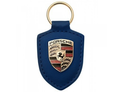 Брелок для ключей с гербом Porsche Crest Keyring, Blue, артикул WAP0500950E от VAG Брелок для ключей с гербом Porsche Crest Keyring, Blue, артикул WAP0500950E
