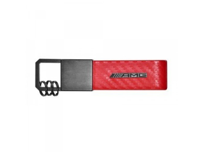Брелок Mercedes-Benz Key Ring, AMG, Carbon Fibre, Red, Carbon Leather от Mercedes Брелок Mercedes-Benz Key Ring, AMG, Carbon Fibre, Red, Carbon Leather