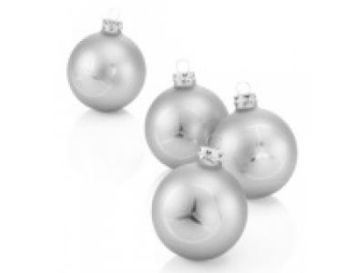 Набор из четырех елочных шаров Mercedes-Benz Christmas Balls, Silver от Mercedes Набор из четырех елочных шаров Mercedes-Benz Christmas Balls, Silver