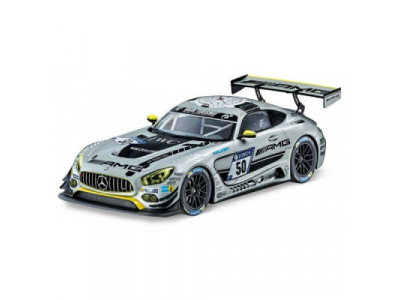 Модель Mercedes-AMG GT3, HTP Motorsport Team, Silver, 1:18 Scale от Mercedes Модель Mercedes-AMG GT3, HTP Motorsport Team, Silver, 1:18 Scale