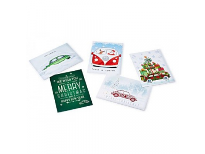 Набор новогодних почтовых открыток Volkswagen Postcards Set, артикул 211087703B от VAG Набор новогодних почтовых открыток Volkswagen Postcards Set, артикул 211087703B