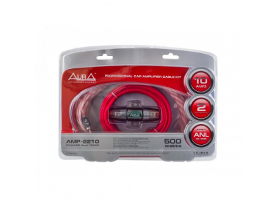 Комплект кабелей для подключения 2-канального усилителя, 10 AWG Aura AMP-2210 от AURA Комплект кабелей для подключения 2-канального усилителя, 10 AWG Aura AMP-2210