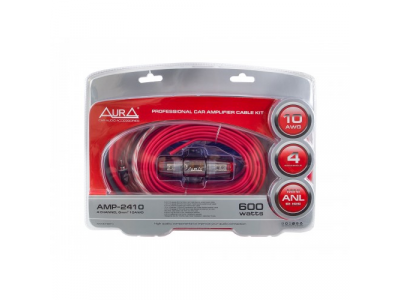 Комплект кабелей для подключения 4-канального усилителя, 10 AWG Aura AMP-2410 от AURA Комплект кабелей для подключения 4-канального усилителя, 10 AWG Aura AMP-2410