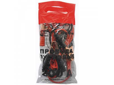 Провода пусковые (стартовые), 200 А, в пакете с ручками от AUTOVIRAZH Провода пусковые (стартовые), 200 А, в пакете с ручками