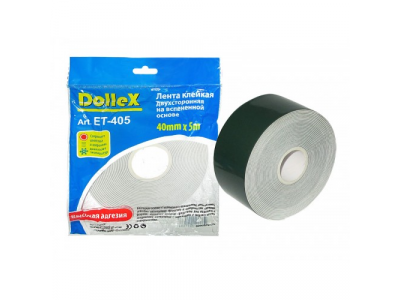 Лента клейкая двухсторонняя на вспененной основе 40мм х 5м от Dollex Лента клейкая двухсторонняя на вспененной основе 40мм х 5м