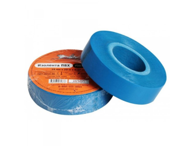 Изолента ПВХ, синяя, 19 мм, 20 м AIRLINE от Airline Изолента ПВХ, синяя, 19 мм, 20 м AIRLINE