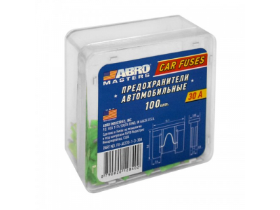 Предохранители флажковые микро № 3 (30 А) 100 шт. от ABRO Предохранители флажковые микро № 3 (30 А) 100 шт.