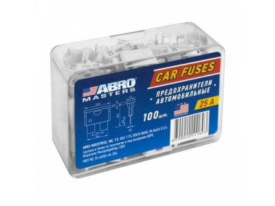 Предохранители флажковые (температуростойкий пластик) № 4 (25 А) 100 шт. от ABRO Предохранители флажковые (температуростойкий пластик) № 4 (25 А) 100 шт.