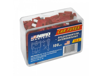 Предохранители флажковые (температуростойкий пластик) № 4 (10 А) 100 шт. от ABRO Предохранители флажковые (температуростойкий пластик) № 4 (10 А) 100 шт.