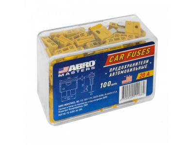 Предохранители флажковые (температуростойкий пластик) № 4 (20 А) 100 шт. от ABRO Предохранители флажковые (температуростойкий пластик) № 4 (20 А) 100 шт.