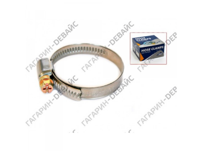 Хомут "Nova Bright" винтовой, нерж. сталь 90-110 мм
