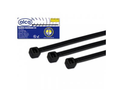 Хомут—стяжка кабельная пластиковая W-3.6 L-300 от ALCA Хомут—стяжка кабельная пластиковая W-3.6 L-300