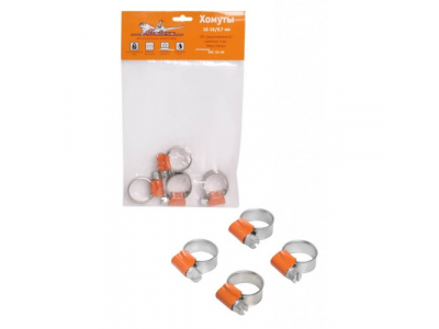 Хомуты 10-16/9,7 мм, W1 (оцинкованный), комплект 4 шт.