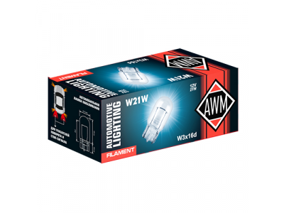 Лампа накаливания AWM W21W 12V 21W (W3X16D)