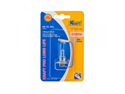 Автолампа H3 12v55w (PK22s) Kraft Pro Long Life