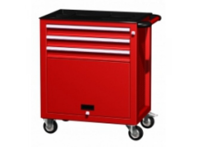 02.113R Тележка инструментальная, 3 ящика и дверца с замком от ФЕРРУМ 02.113R Тележка инструментальная, 3 ящика и дверца с замком