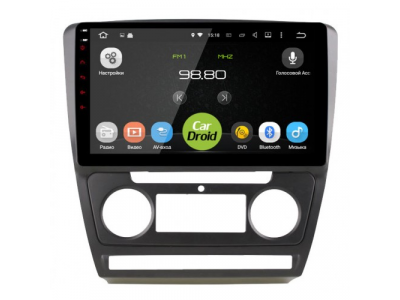 Штатная магнитола CarDroid RD-3202FS для Skoda Octavia A5 серебро